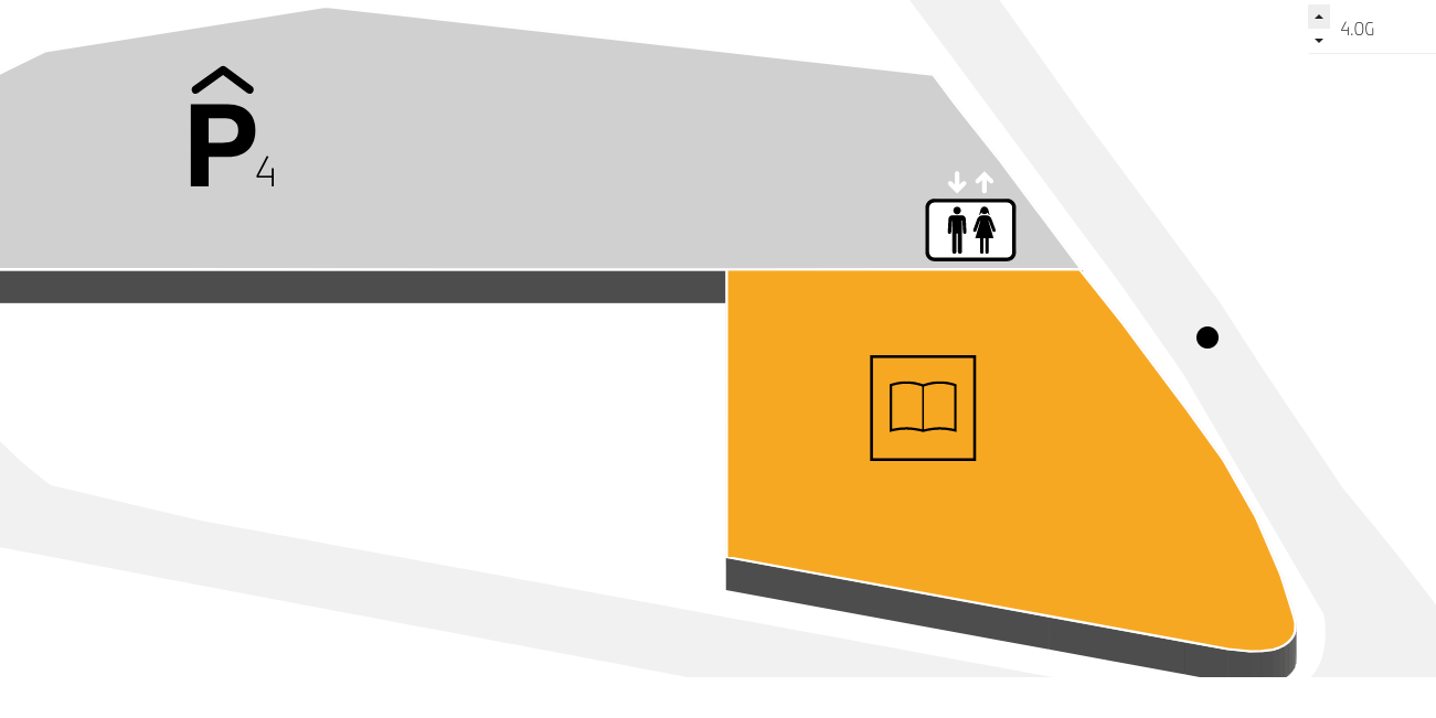 Top floor plan of the arcade