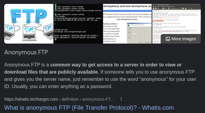 Anonymous FTP description