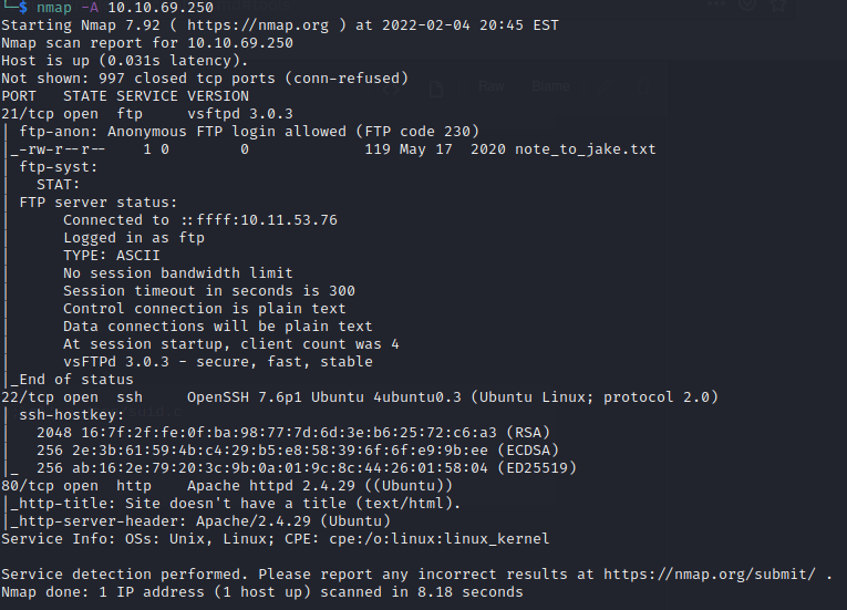 nmap scan